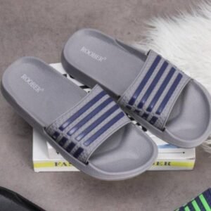 شبشب رجالي لون سكني مخطط كحلي