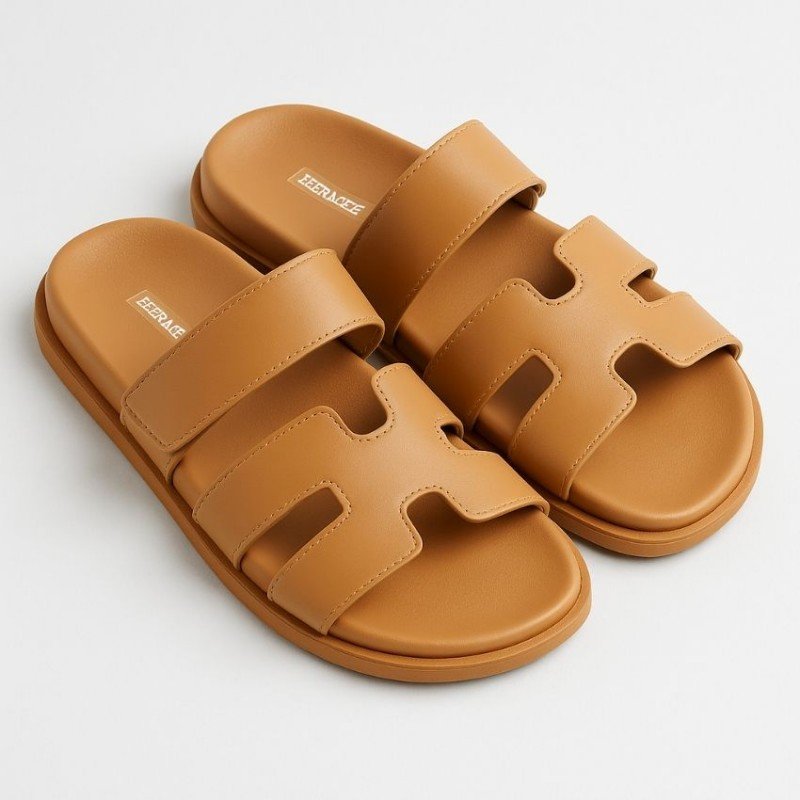 شبشب ستاتي مفتوح لون بني فاتح