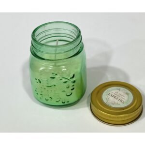 شمعة بمطربان زجاج صغير ملون معطرة