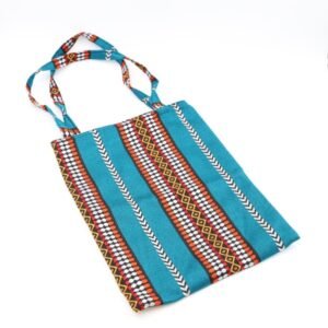 شنطة توت باغ عملية بسيطة بالقماش البدوي الوان منوعة تركواز