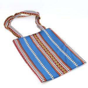 شنطة توت باغ عملية بسيطة بالقماش البدوي الوان منوعة لون ازرق