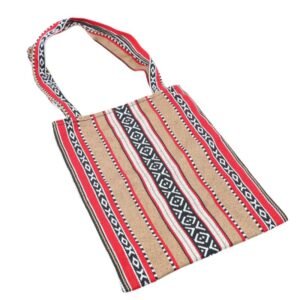 شنطة توت باغ عملية بسيطة بالقماش البدوي الوان منوعة لون بيج