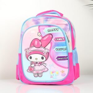 شنطة روضة 30 *28 سم لون زهري وأزرق