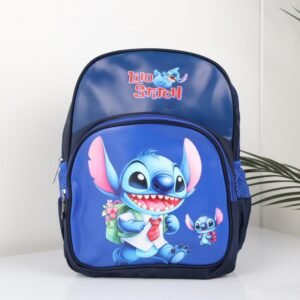 شنطة روضة بتصميم ليلو ستيش مقاس 13 انش لون كحلي