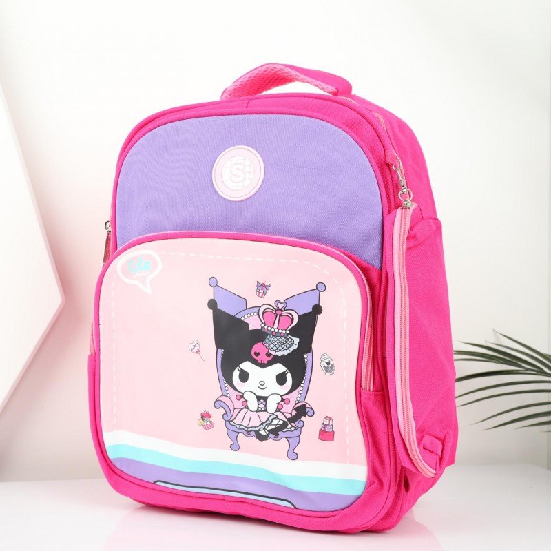 شنطة مدرسة مقاس 16 انش لون فوشي