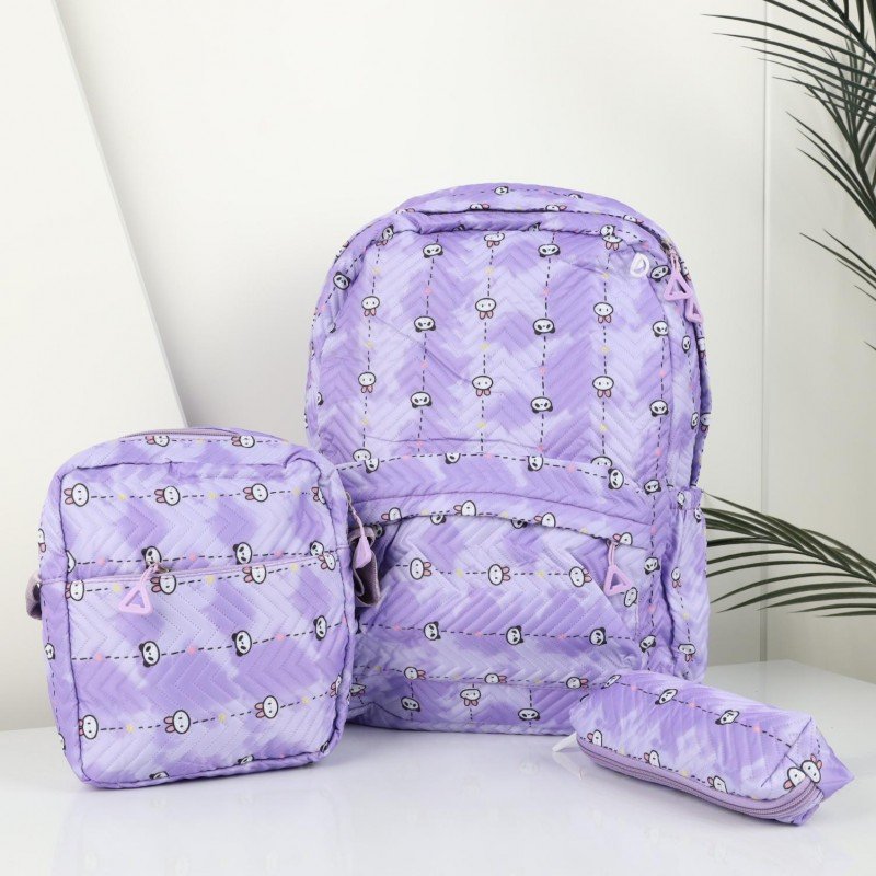 شنطة مدرسية 18 انش مع مقلمة