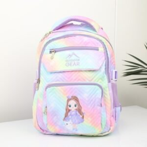 شنطة مدرسية لون زهري وبنفسجي