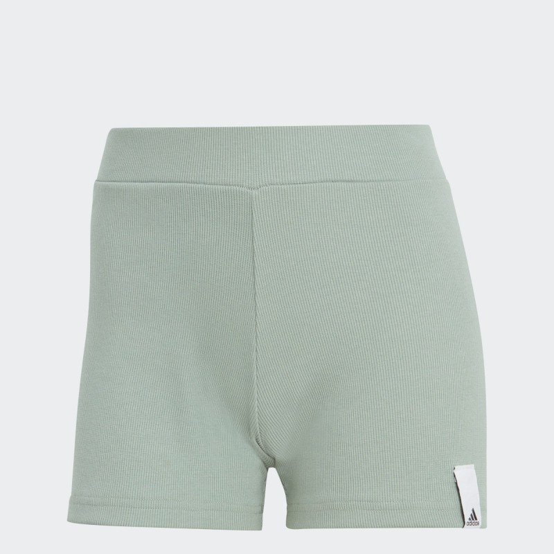 شورت اديداس لونج ريب للنساء لون أخضر فيروزي- adidas Womens' Lounge Rib Booty Shorts - Green