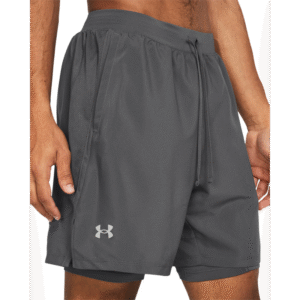 شورت اندر ارمور فل لانش7 2 في 1 للرجال لون اسود-Under Armour Men's UA Fall Launch 2-in-1 7" Shorts