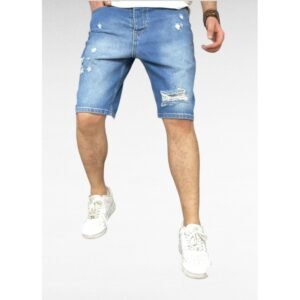 شورت جينز شبابي اوفر سايز منDENIM BRO