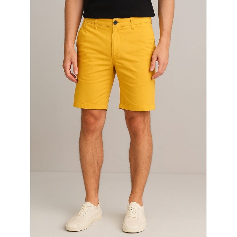 شورت جينز للرجال لون أصفر