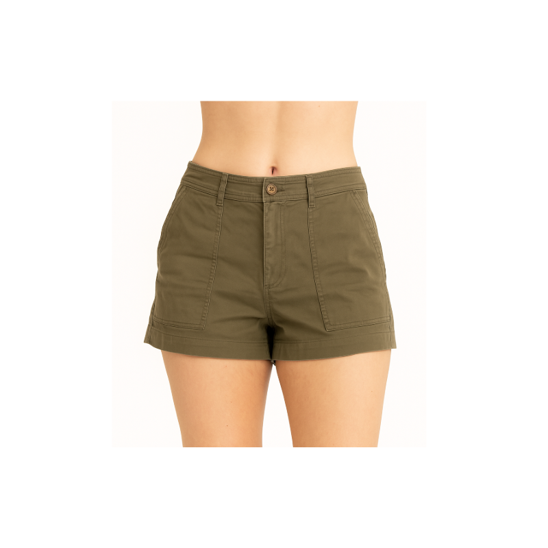 شورت للنساء لون زيتي