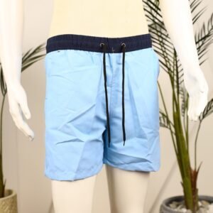 شورت شبابي قصير للرجال لون أزرق سماوي
