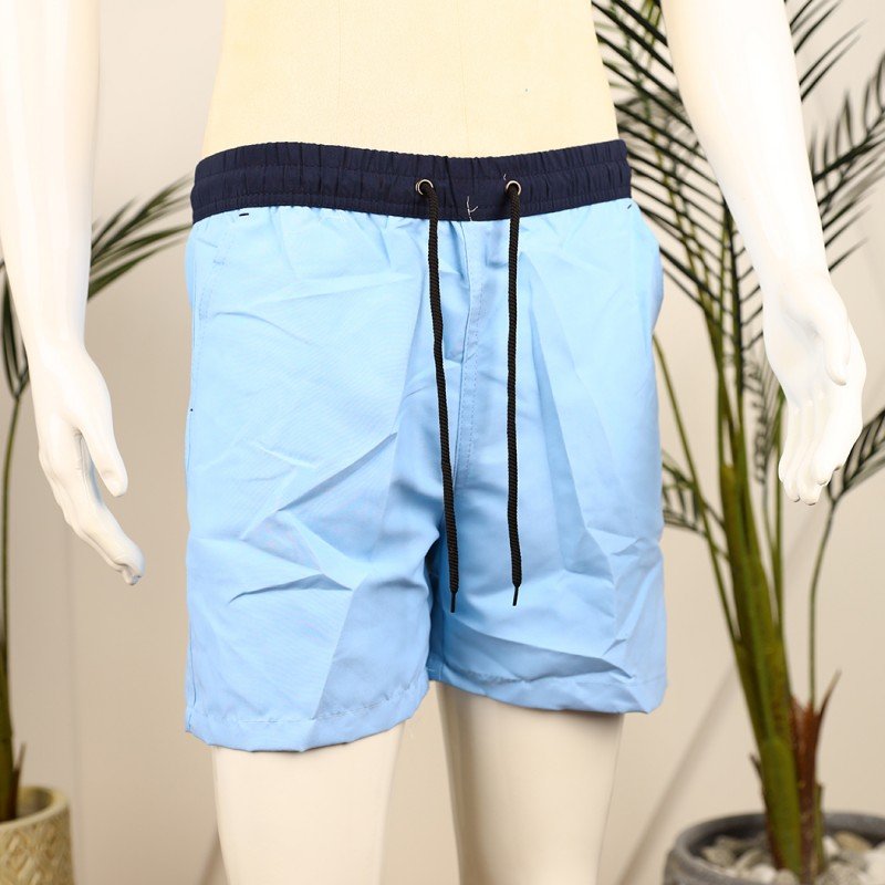 شورت شبابي قصير للرجال لون أزرق سماوي