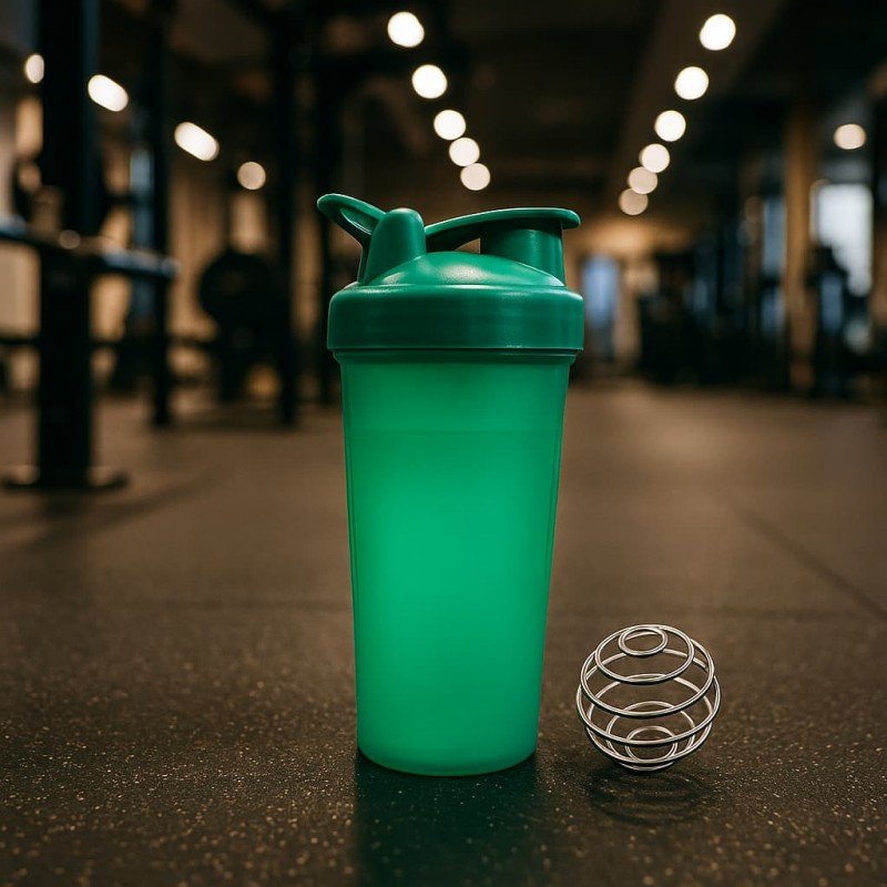 شيكر بروتين بلاستيك PP لون اخضر حجم 700 مل