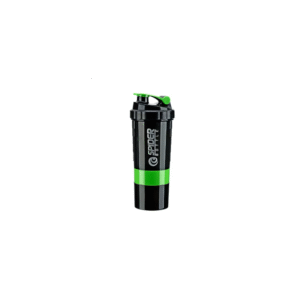 شيكر بروتين ( مطرة ماء مع مكان للبروتين أو الفيتامينات ) أخضر