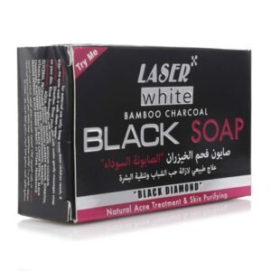 صابون فحم الخيزران (الصابونة السوداء) حجم 100 مل - Black Soap by Laser White