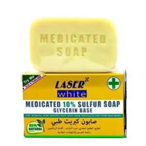 صابون كبريت طبي حجم 100 مل - Medicated 10% Sulfur Soap by Laser White