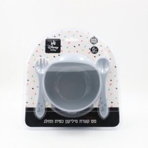 صحن مع معلقة وشوكة للاطفال من ديزني لون سكني