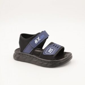 صندل اطفال ولادي مع لاصق لون اسود كحلي