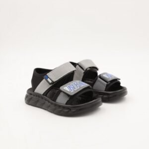 صندل اطفال ولادي مع لاصق لون اسود وسكني