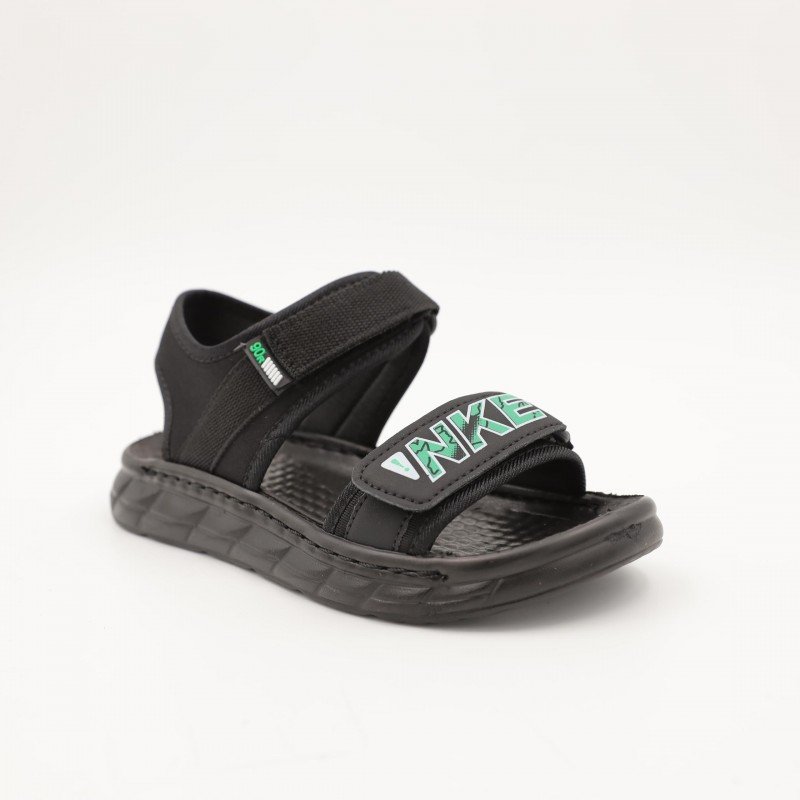 صندل اطفال ولادي مع لاصق لون اسود