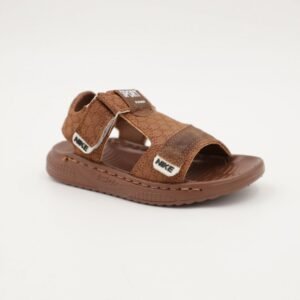 صندل اطفال ولادي مع لاصق لون بني