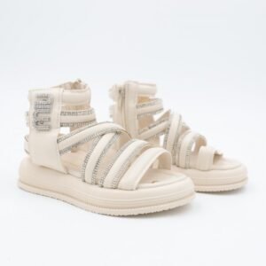 صندل بناتي باحزمه عالي لون بيج