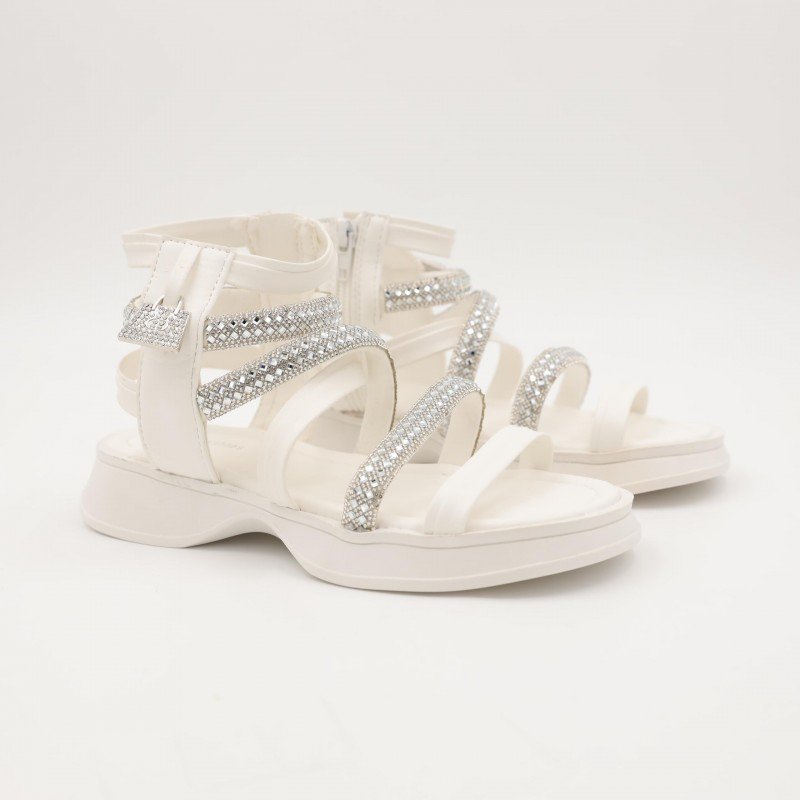 صندل بناتي عالي لون ابيض