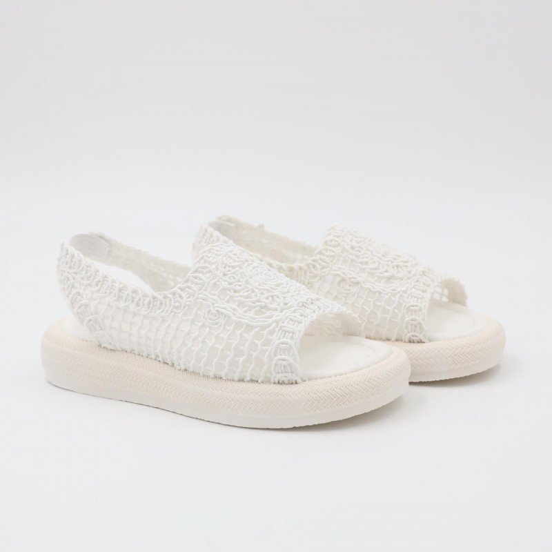 صندل بناتي للاطفال لون أبيض