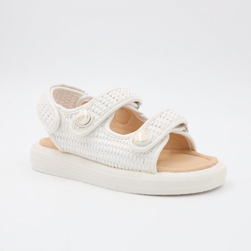 صندل بناتي للاطفال لون أبيض