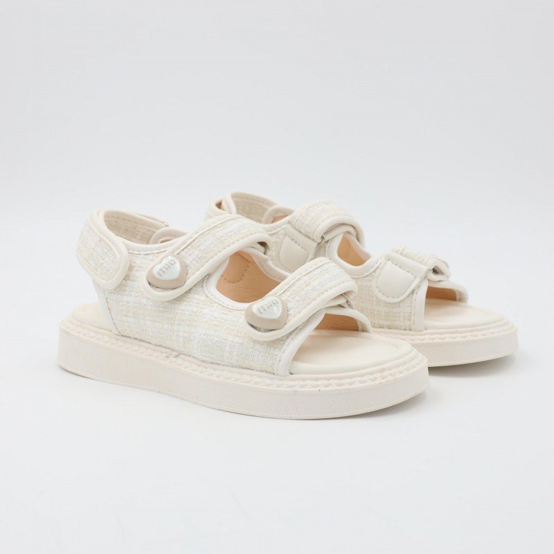 صندل بناتي للاطفال لون أبيض