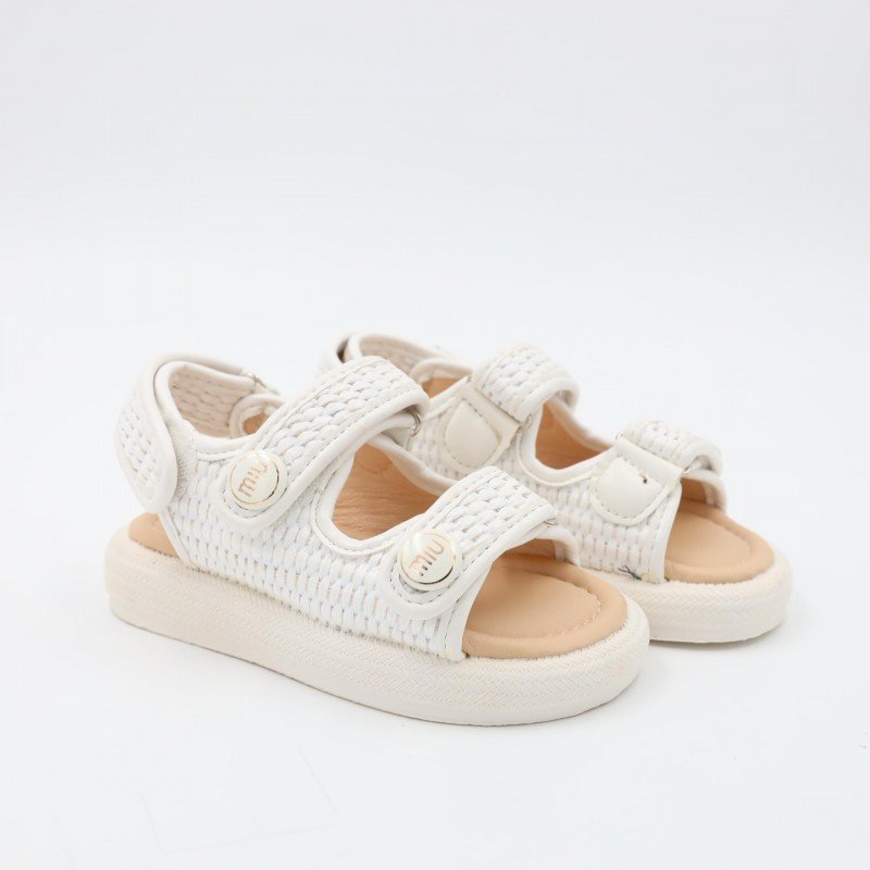 صندل بناتي للاطفال لون أبيض