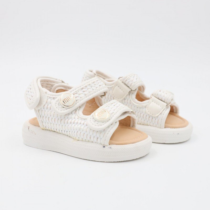 صندل بناتي للاطفال لون أبيض