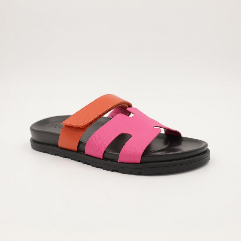 صندل ستاتي لون فوشي وبرتقالي