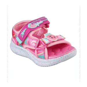 صندل سكيتشرز جمب سترز للأطفال لون زهري-Skechers Kids' Jumpsters Sandal