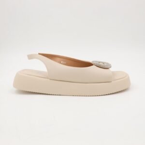 صندل للصبايا قماش لون بيج