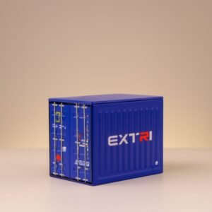 صندوق هدايا معدن شبابي للساعه شكل كونتينر لون أزرق