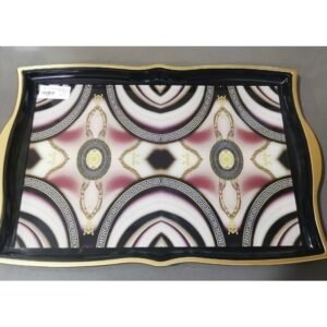 صينية بلاستيك وزجاج