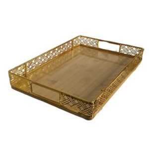 صينية تقديم خشبية 40 سم