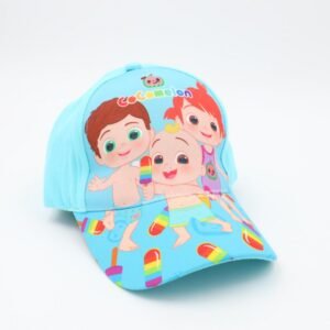 طاقية أطفال واقية من الشمس رسوم كوكو ميلون لون أخضر فاتح