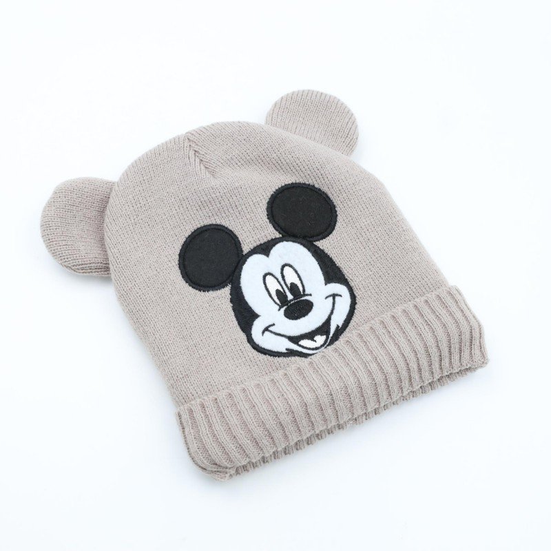 طاقية صوف MICKEY MOUSE عمر 1-3 سنوات بني فاتح