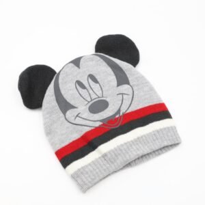 طاقية صوف شكل اذني ميكي لون سكني