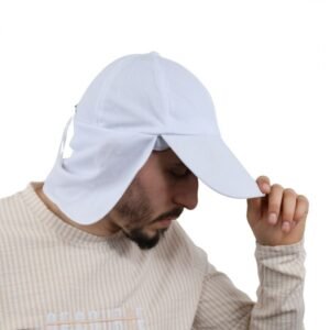 طاقية للرأس والرقبة للرجال لون أبيض