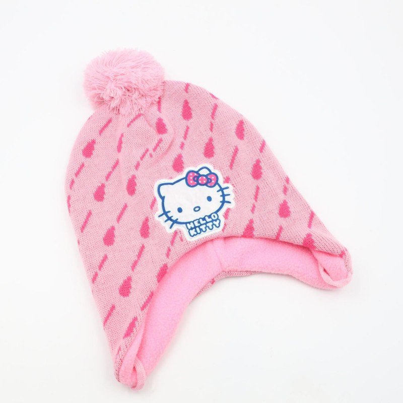 طاقية مع حماية جانبية للاذنين - ديزني HELLO KITTY زهري