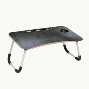 طاولة اللاب توب والدراسة القابلة للطي جودة ممتازة وعملية لون اسود مع مكان مخصص لحمل الكوب