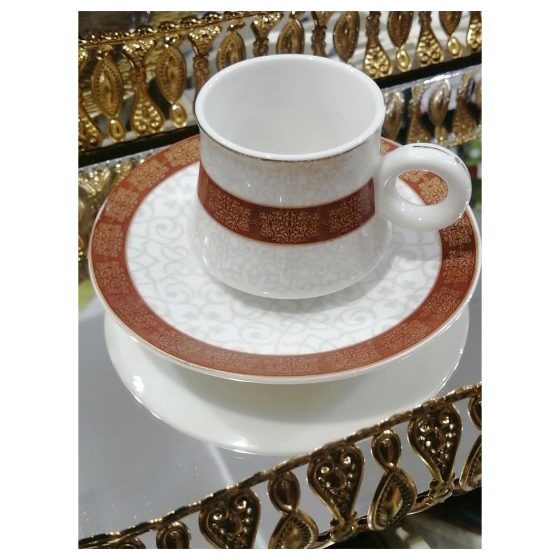 طقم 12 فنجان قهوة مع صحونهم