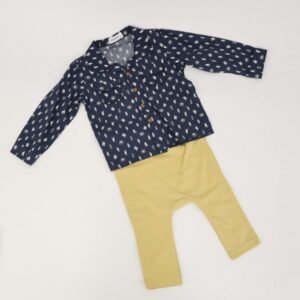 طقم 3 قطع للأطفال لون كحلي و أصفر