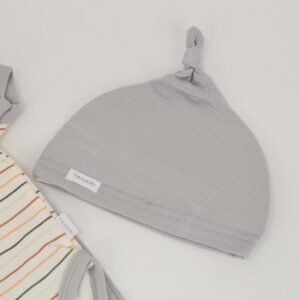 طقم 4 قطع للأطفال لون رمادي و أبيض