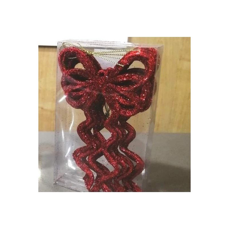 طقم 6 ببيونات لون أحمر